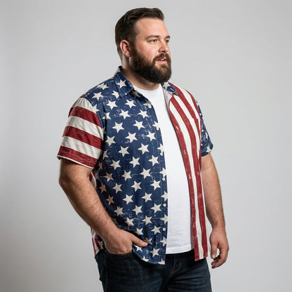 American Flag Hawaiian Shirt