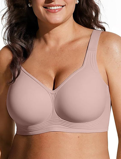 💗LAST DAY SALE 50% OFF⚡50K+ SOLD!💕 Wireless Womens Comfortable Wireless Bras Push Up Bralettes Seamless Tshirts Bras Deep V Everyday Bras