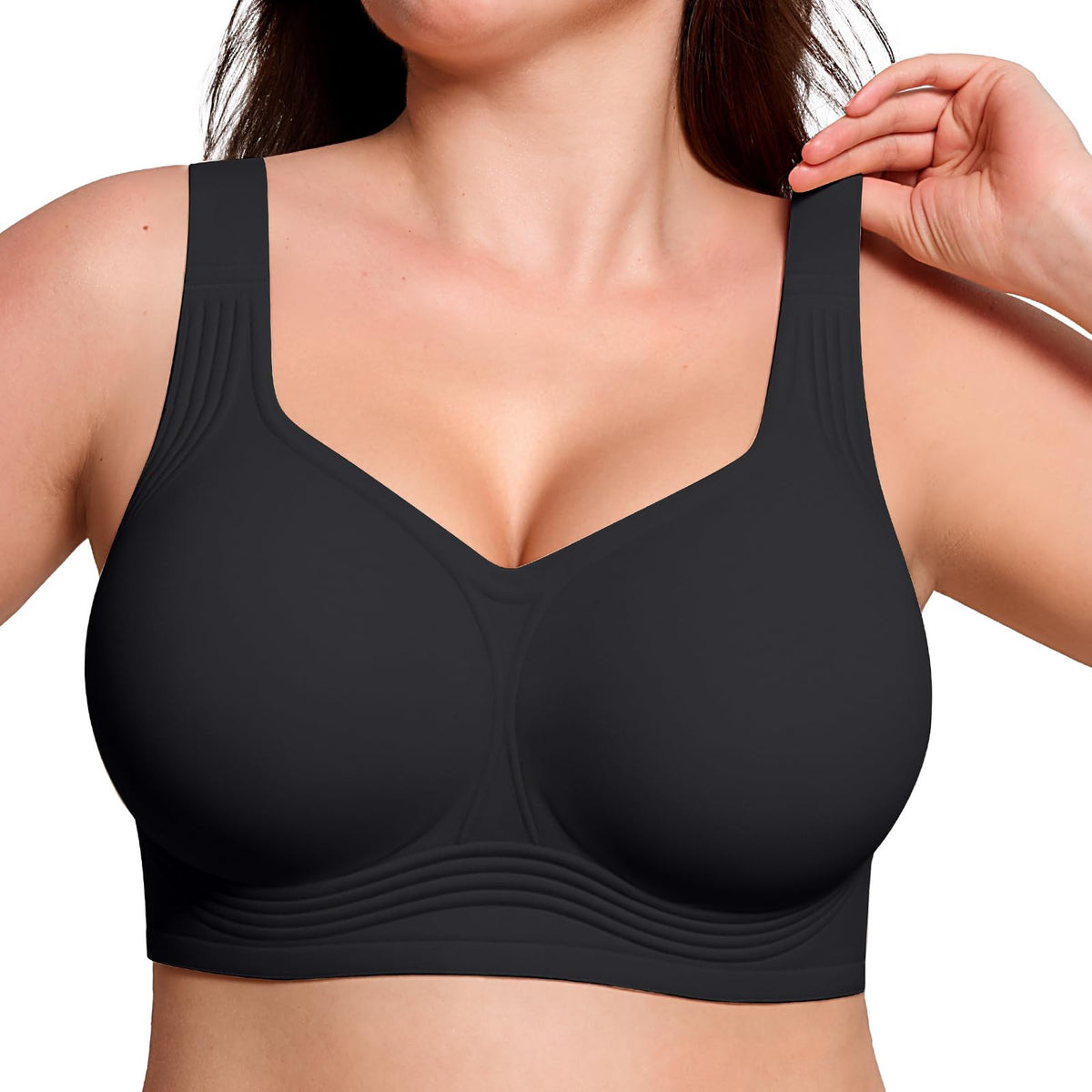 💗LAST DAY SALE 50% OFF⚡50K+ SOLD!💕 Wireless Womens Comfortable Wireless Bras Push Up Bralettes Seamless Tshirts Bras Deep V Everyday Bras