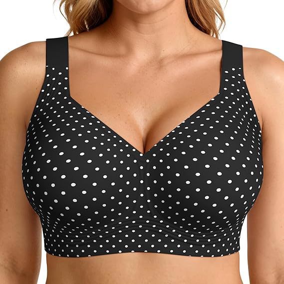 💗LAST DAY SALE 50% OFF⚡50K+ SOLD!💕 Wireless Womens Comfortable Wireless Bras Push Up Bralettes Seamless Tshirts Bras Deep V Everyday Bras