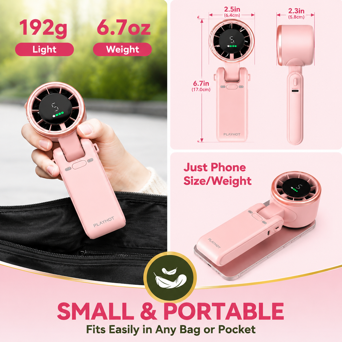 Portable Neck Fan with 5 Speeds and Ice Pack for Hands-Free Cooling on Hot Days