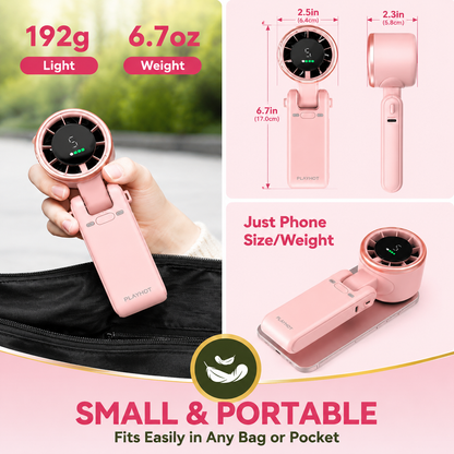 Portable Neck Fan with 5 Speeds and Ice Pack for Hands-Free Cooling on Hot Days