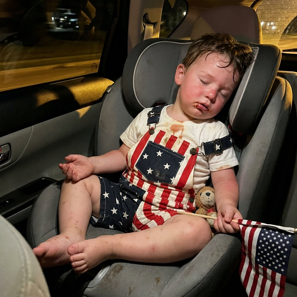 American Flag Toddlers Overalls