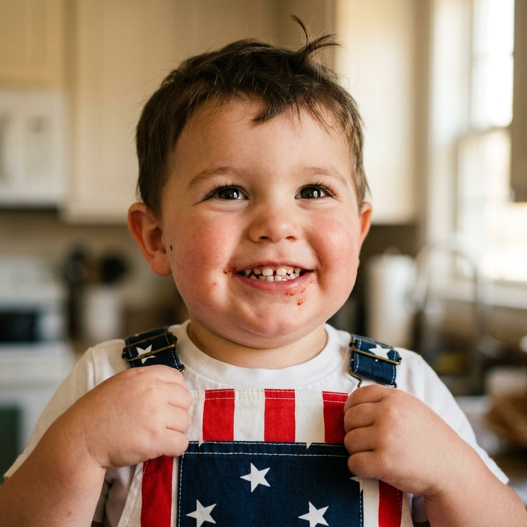 American Flag Toddlers Overalls