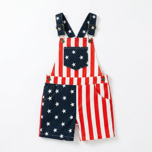 American Flag Toddlers Overalls