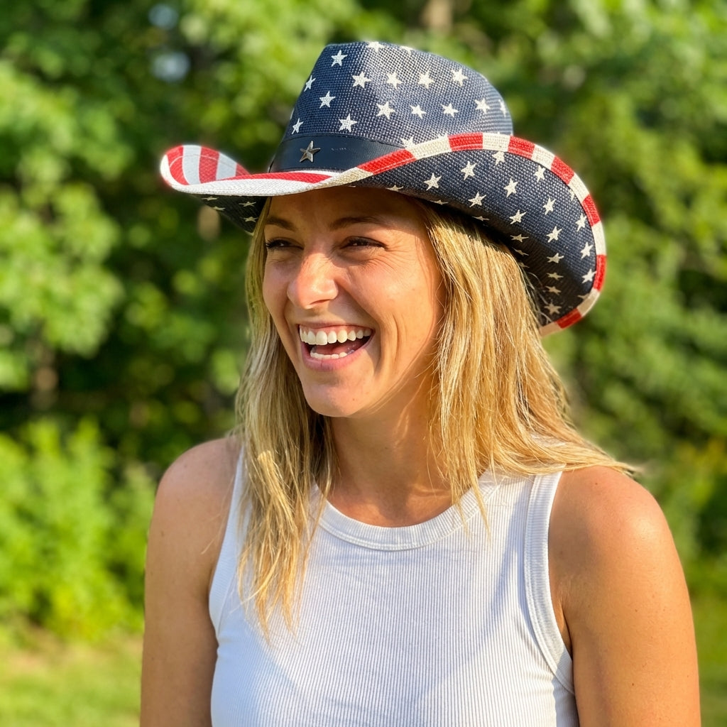 American Flag Cowboy Hat