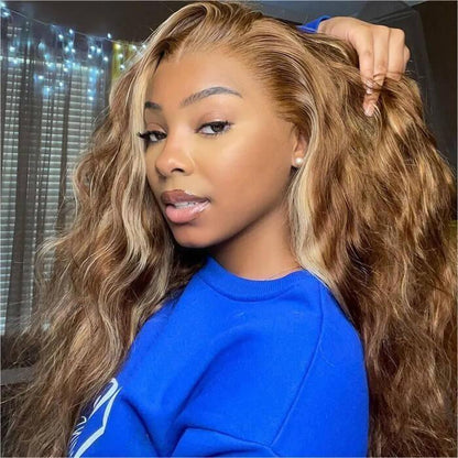 Highlight Glueless Body Wave Wigs For Beginner 8x5 Closure HD Lace Human Hair Pre Everything Wigs