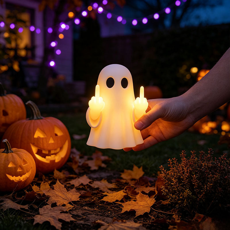 👻🎃Halloween Ghost Middle Finger Night Light💡