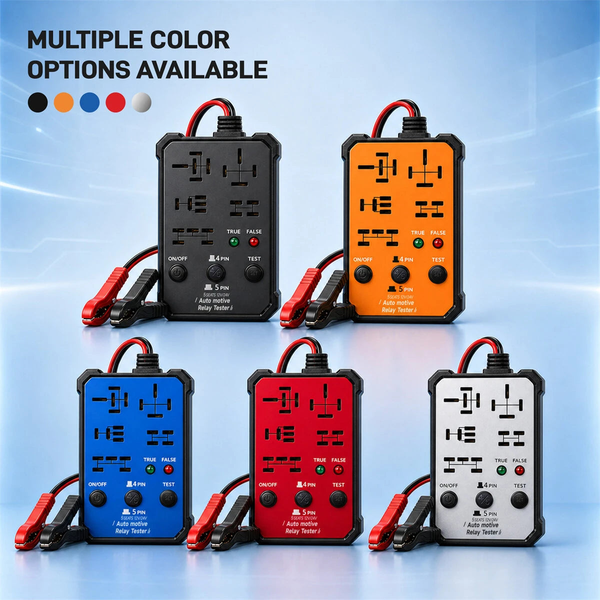 DW960 12V/24V Automotive Relay Tester (Suitable for 4-pin and 5-pin relays)