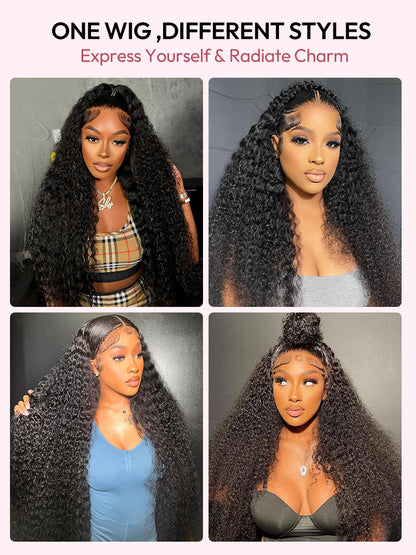 28 - 36inch Long Curly Wigs 13*6 Invisible HD Lace Front Wigs Pre-plucked Human Hair Wigs