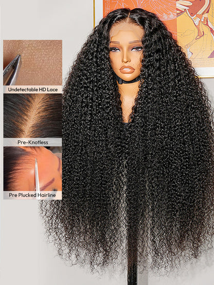 28 - 36inch Long Curly Wigs 13*6 Invisible HD Lace Front Wigs Pre-plucked Human Hair Wigs