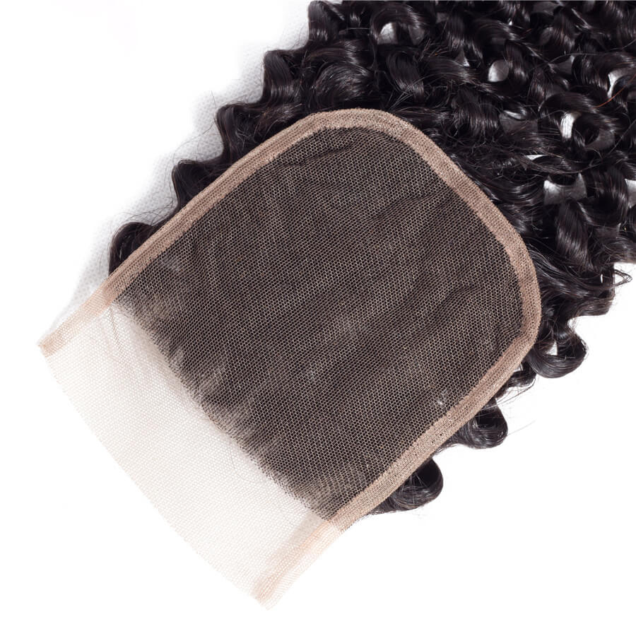 Malaysian Deep Wave 4 Bundles With 4x4 Lace Closure Human Hair Closure With Bundle Deals