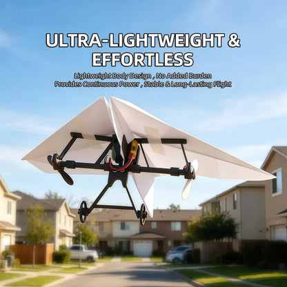 Hotfree Power-Up RC Paper Airplane Kit with Gyro Stabilizer – DIY Electric Remote Control Plane with Dual Propellers, Lightweight Foldable Flying STEM Toy