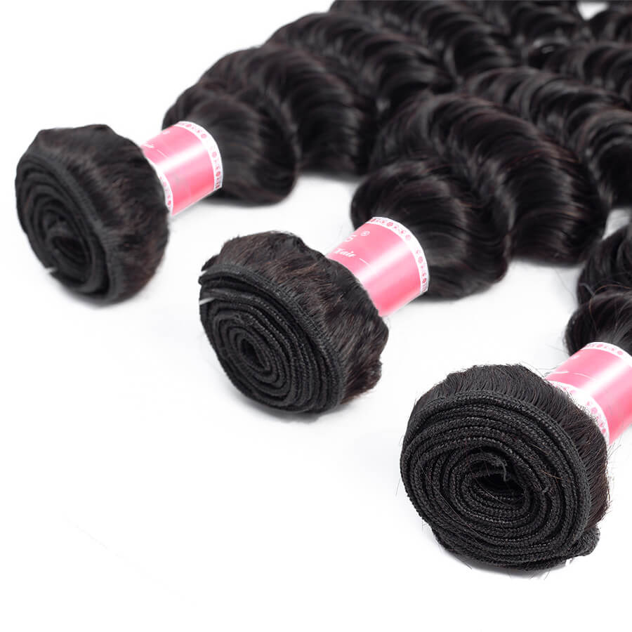 Brazilian Deep Wave Hair 3 Bundles Hermosa Hair 10A 100% Virgin Human Hair Extension