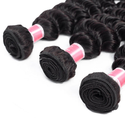 Brazilian Deep Wave Hair 3 Bundles Hermosa Hair 10A 100% Virgin Human Hair Extension