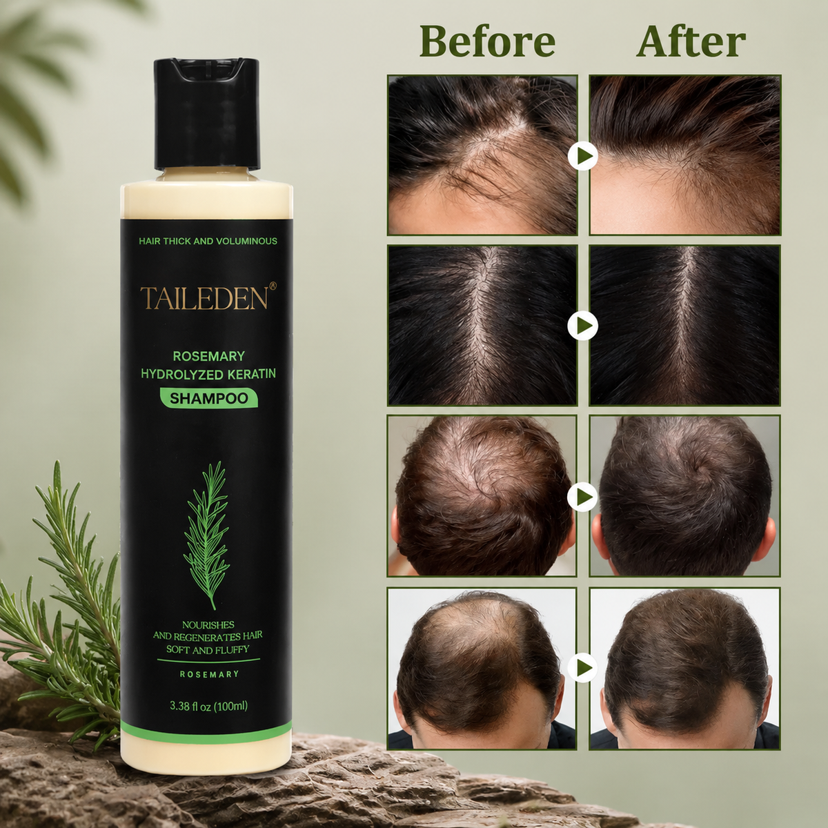 🔥LAST DAY 50% OFF - 🌿TAILEDEN® Organic Rosemary Hair Growth Shampoo
