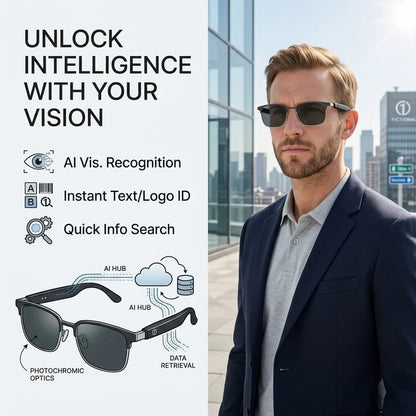 😎AI Bluetooth Smart Photochromic Sunglasses
