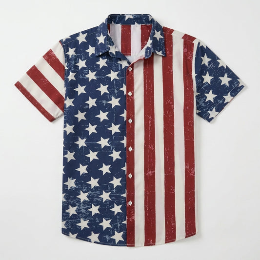 American Flag Hawaiian Shirt