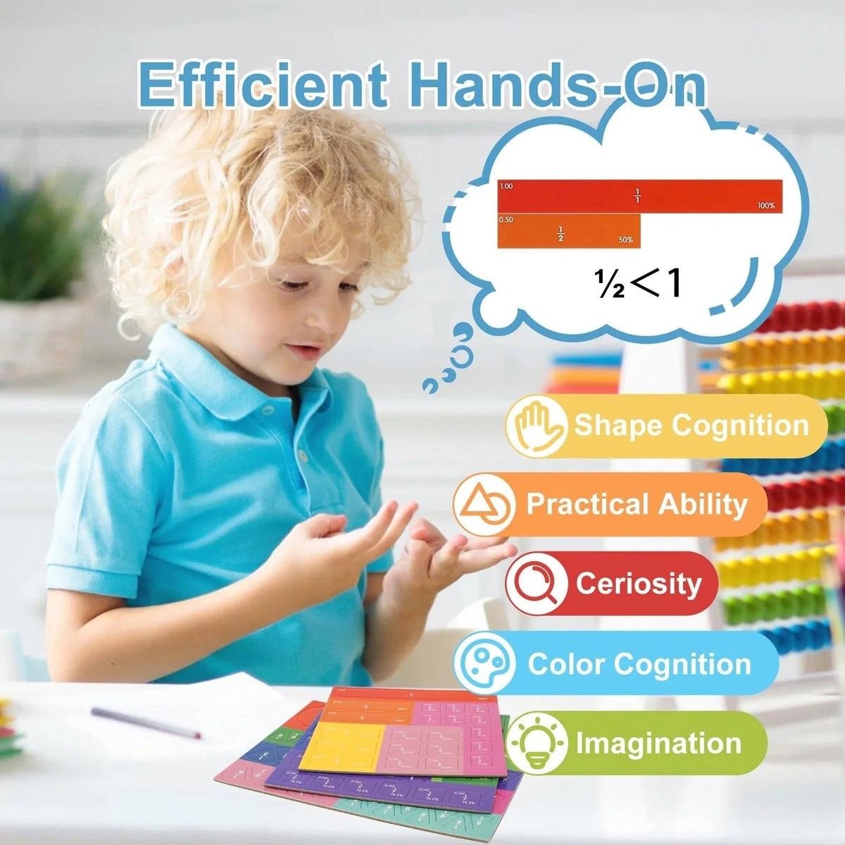 📚🧲Magnetic Fraction Board🧠