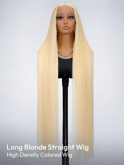 Blonde Straight 40 Inch 250% Density Long Wig With 13x6 HD Lace Front Wig