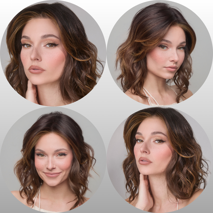 Medium Wavy Top Piece Mono - Accessory Hairpiece Collection by Amore