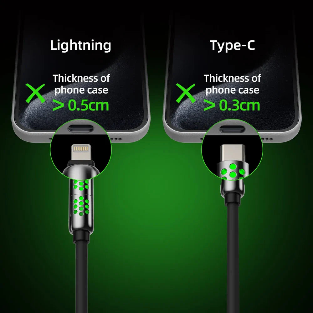 ⚡🔋mfish Armored Dragon 8 Coiled Cable (4-in-1, 240W) - Tangle-Free for Car & Desk