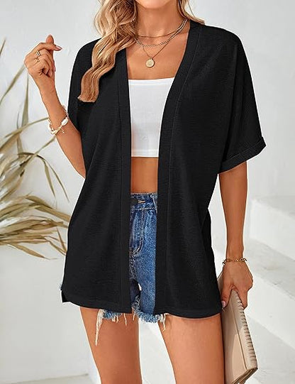 🔥 50% OFF NOW! 🏳️‍🌈 2026 New Stylish Flowy Short Sleeve Cardigan