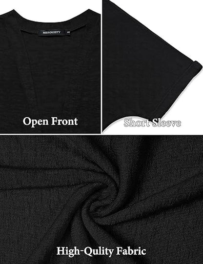 🔥 50% OFF NOW! 🏳️‍🌈 2026 New Stylish Flowy Short Sleeve Cardigan