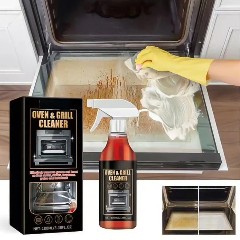 🧼✨ Oven & Grill Cleaner Spray – Dissolves Grease in 5 Mins, No Scrubbing & Eliminates Odors 🔥