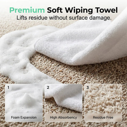 🥳2026 HOT SALE-✨Waterless Carpet Foam Stain Remover with Towel– fresh in minutes! 🧼💨