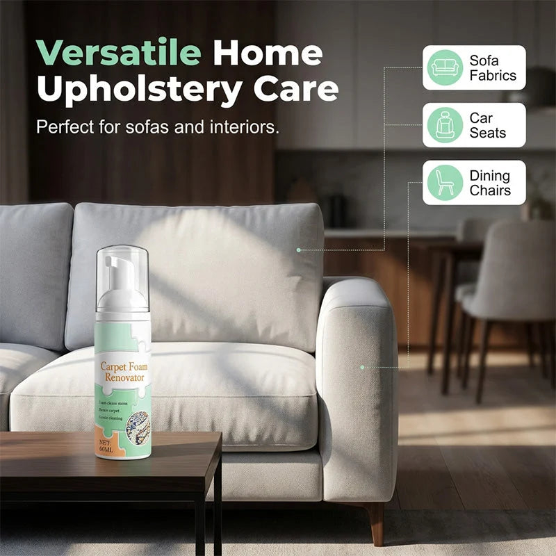 🥳2026 HOT SALE-✨Waterless Carpet Foam Stain Remover with Towel– fresh in minutes! 🧼💨