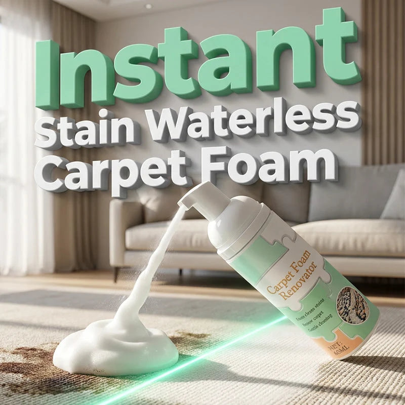 🥳2026 HOT SALE-✨Waterless Carpet Foam Stain Remover with Towel– fresh in minutes! 🧼💨