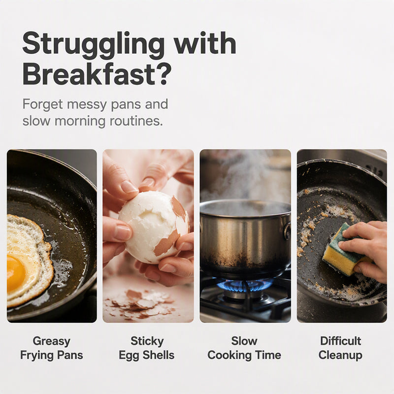 ⏰Last Day Sale-Buy 1 Get 1 Free⏰Microwave Egg Poacher – Dual-Cavity Steamer, Rapid Heating, Non-Stick PP – Ideal for Home, Office & Travel! 🔥