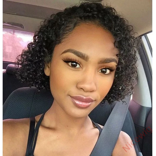 Short Curly Hair Wave Wig Black Hair