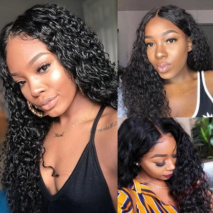 Black Brazilian Black Water Wave Long Wigs