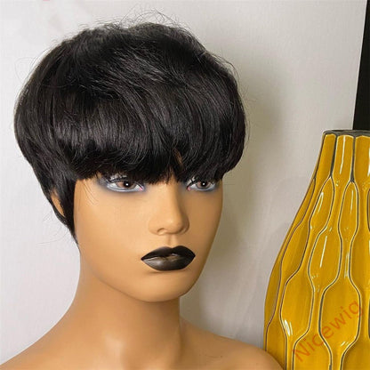 Glueless Short Wig 4Inch Bob Straight Hair