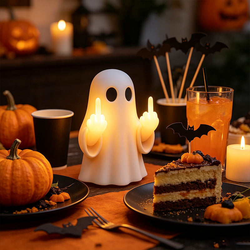 👻🎃Halloween Ghost Middle Finger Night Light💡